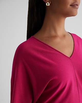 V-Neck Banded Bottom SoHo Sweater