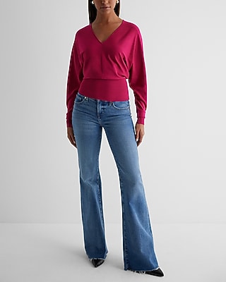 V-Neck Banded Bottom SoHo Sweater