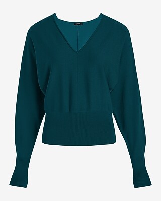 V-Neck Banded Bottom SoHo Sweater