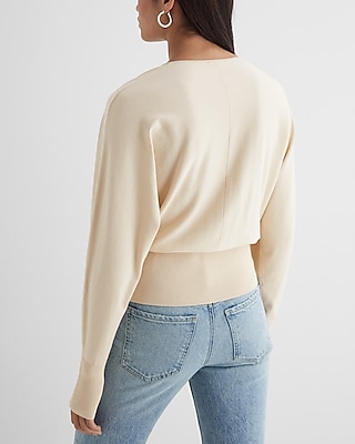 V-Neck Banded Bottom SoHo Sweater