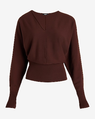 V-Neck Banded Bottom SoHo Sweater