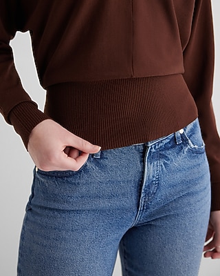 V-Neck Banded Bottom SoHo Sweater