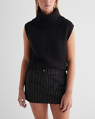 Ribbed Turtleneck Sweater Vest | Express