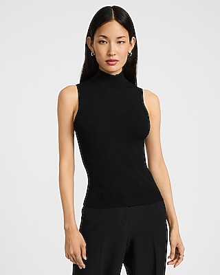 Glitter Velvet Mock Neck Tank | Express