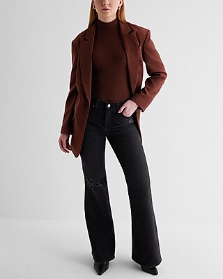 Silky Soft Fitted Ribbed Mock Neck Sweater Tank