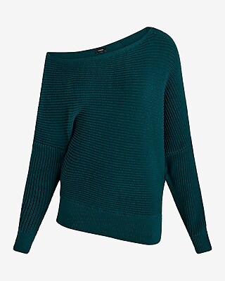 Asymmetrical Off The Shoulder Long Sleeve Sweater