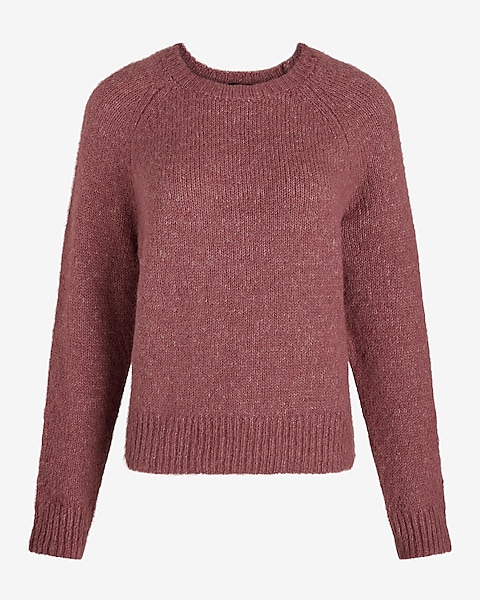 Fuzzy Knit Crew Neck Sweater | Express Fuzzy Knit Crew Neck Sweater | Express