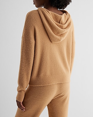 Plush Knit Hooded Sweater