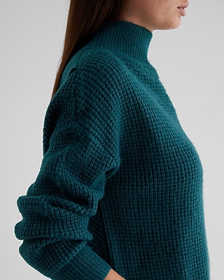 Reversible Mock Neck Crossover Sweater