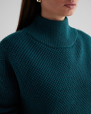 Reversible Mock Neck Crossover Sweater