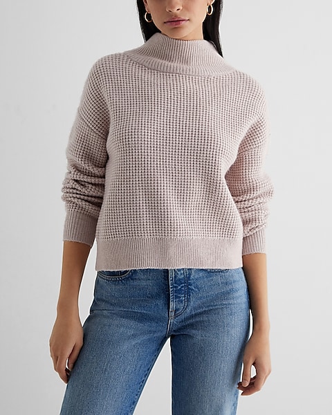 Reversible Mock Neck Crossover Sweater | Express Reversible Mock Neck Crossover Sweater | Express