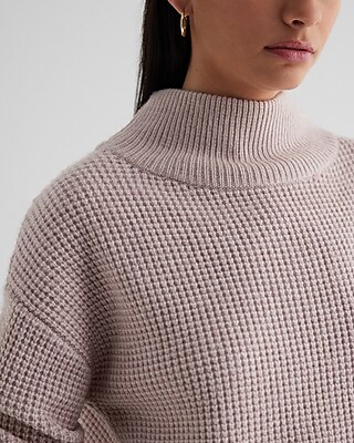 Reversible Mock Neck Crossover Sweater | Express