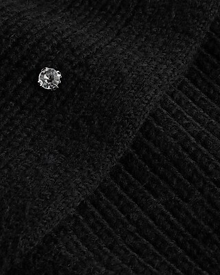 Reversible Embellished Mock Neck Crossover Sweater