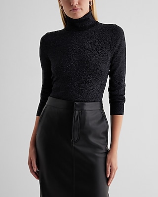 Silky Soft Fitted Shine Turtleneck Long Sleeve Sweater | Express Silky Soft Fitted Shine Turtleneck Long Sleeve Sweater | Express