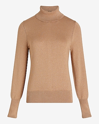 Silky Soft Fitted Shine Turtleneck Long Sleeve Sweater