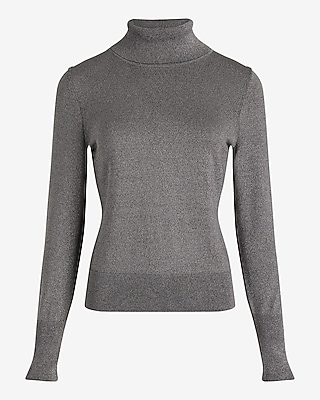 Silky Soft Fitted Shine Turtleneck Long Sleeve Sweater