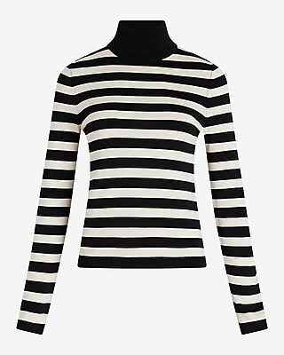 black and white striped shirt turtleneck
