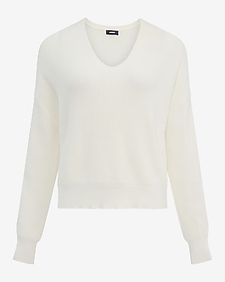 Ultrasoft Ribbed Relaxed V-Neck Sweater