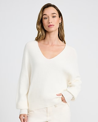 Ultrasoft Ribbed Relaxed V-Neck Sweater