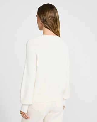 Ultrasoft Ribbed Relaxed V-Neck Sweater