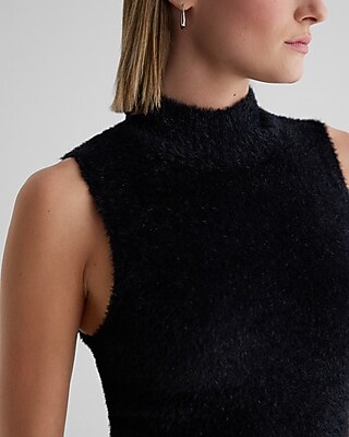 TINSEL SLEEVELESS MOCK NECK 9613541:PECAN:XL