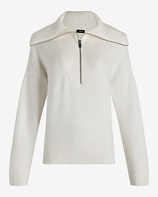Quarter Zip Oversized Collar Sweater - image 5