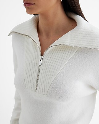 Quarter Zip Oversized Collar Sweater - image 2