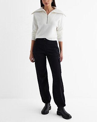 Quarter Zip Oversized Collar Sweater - image 4