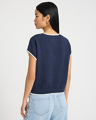 Lobster Crew Neck Short Sleeve Sweater