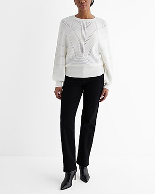 Open Stitch Crew Neck Sweater - image 4