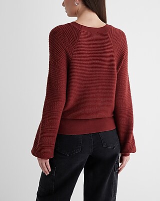 Open Stitch Crew Neck Sweater