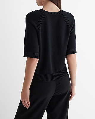 Crew Neck Short Sleeve Sweater - image 3