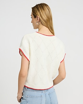 Fish Crew Neck Short Sleeve Sweater - image 3