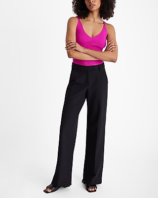 Ribbed Fitted V-Neck Sweater Tank - thumbnail 9