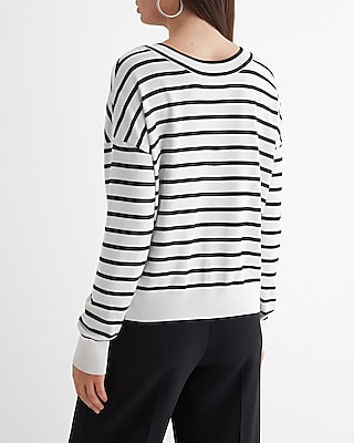 Reversible Striped Silky Soft Sweater