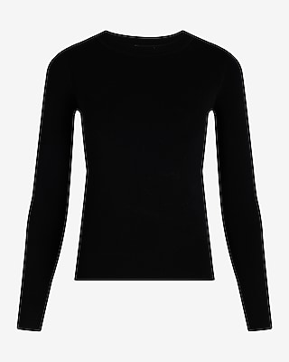 Silky Soft Fitted Ribbed Crew Neck Sweater