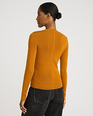 Silky Soft Fitted Ribbed Crew Neck Sweater