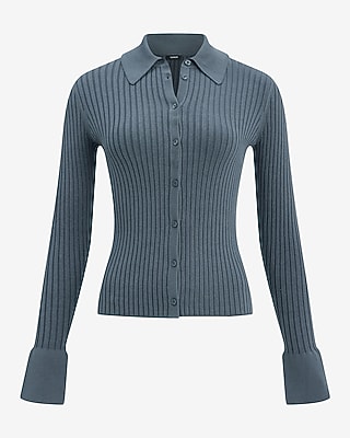 Fitted Ribbed Cardigan Silky Soft