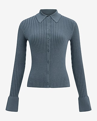 Fitted Ribbed Cardigan Silky Soft