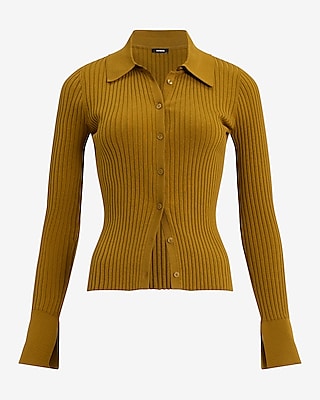 Silky Soft Fitted Ribbed Sweater Shirt