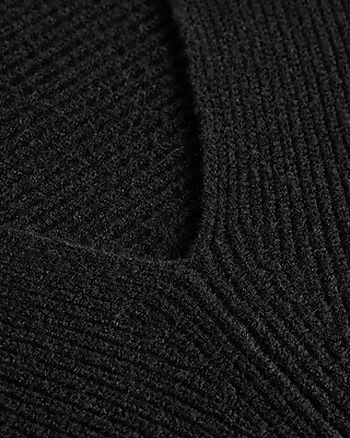 Ribbed V-Neck Banded Bottom SoHo Sweater