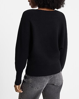 Ribbed V-Neck Banded Bottom SoHo Sweater