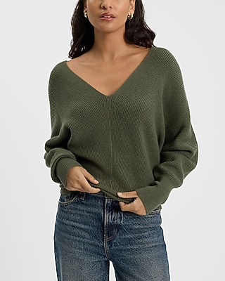 ニット/セーター AMERI BANDAGE V NECK RIB KNIT Ameri（アメリ）の「BANDAGE V NECK RIB KNIT（ニット/セーター）」 - WEAR