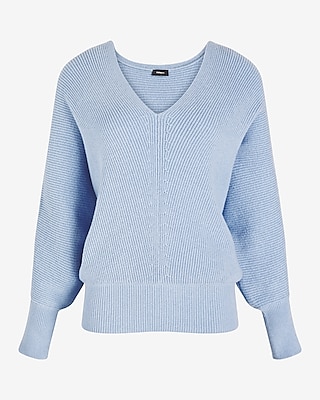 Ribbed V-Neck Banded Bottom SoHo Sweater