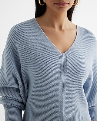 Ribbed V-Neck Banded Bottom SoHo Sweater