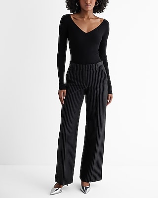Silky Soft Fitted Ribbed Double V-Neck Sweater