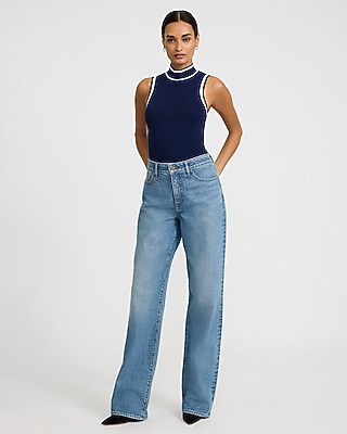 Silky Soft Fitted Ribbed Mock Neck Sweater Tank