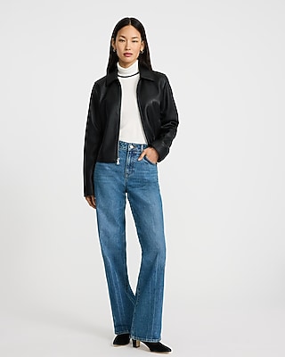 Tipped Cropped Turtleneck Sweater