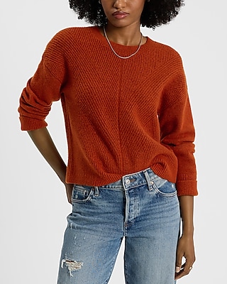 Ribbed Crew Neck Sweater | Express