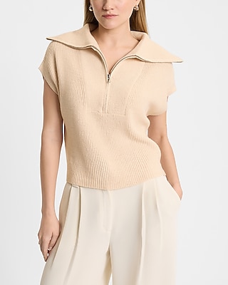 Quarter Zip Cropped Sweatshirt | Express Quarter Zip Cropped Sweatshirt | Express